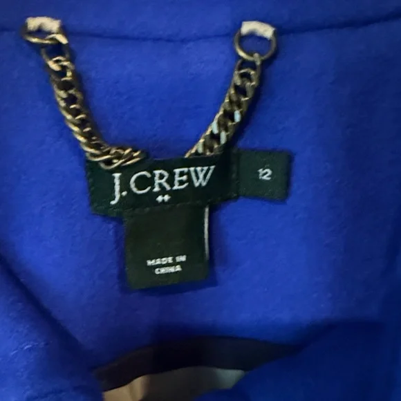 J. Crew Royal Blue Wool Pea Coat - Picture 2 of 2